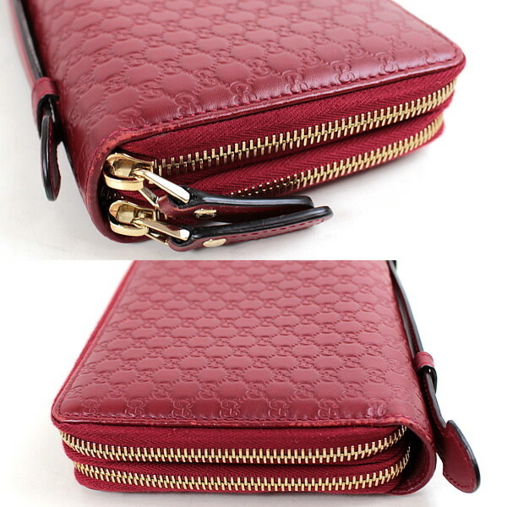 Gucci Long Wallet Micro Gg Pattern Red - image 3